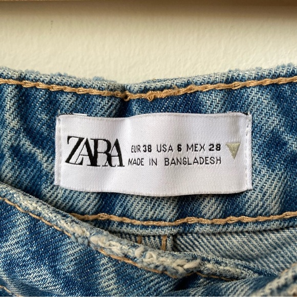 Zara Women's Straight Leg Jeans - Light Blue - Picture 5 of 11